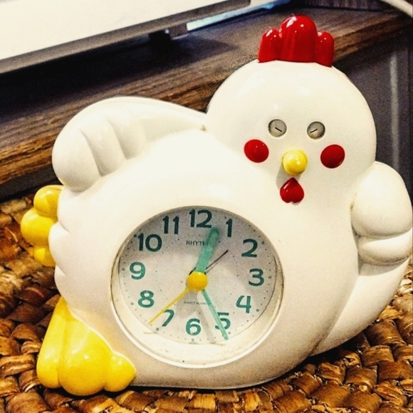 RHYTHM Wall Decor Vintage Rhythm Rooster Alarm Quartz Clock Poshmark